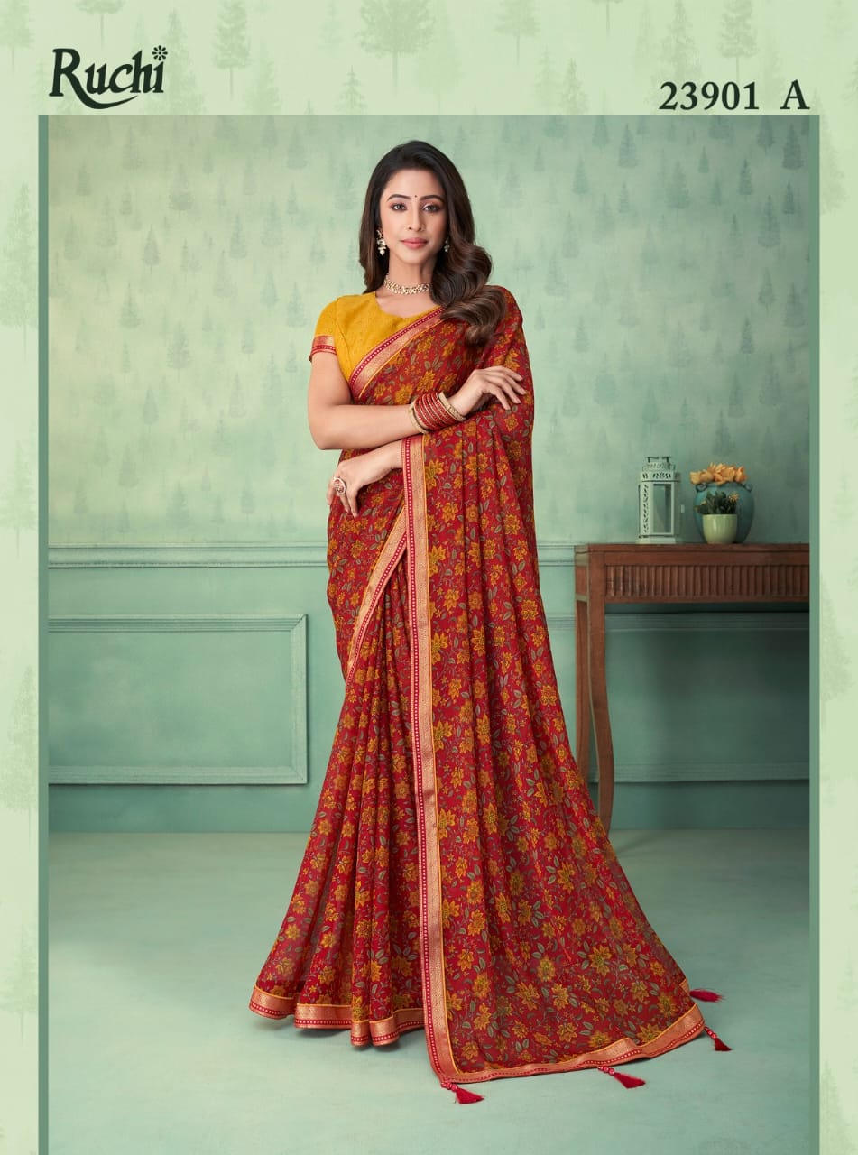Ruchi Vaani 3 Chiffon Printed Sarees Catalog